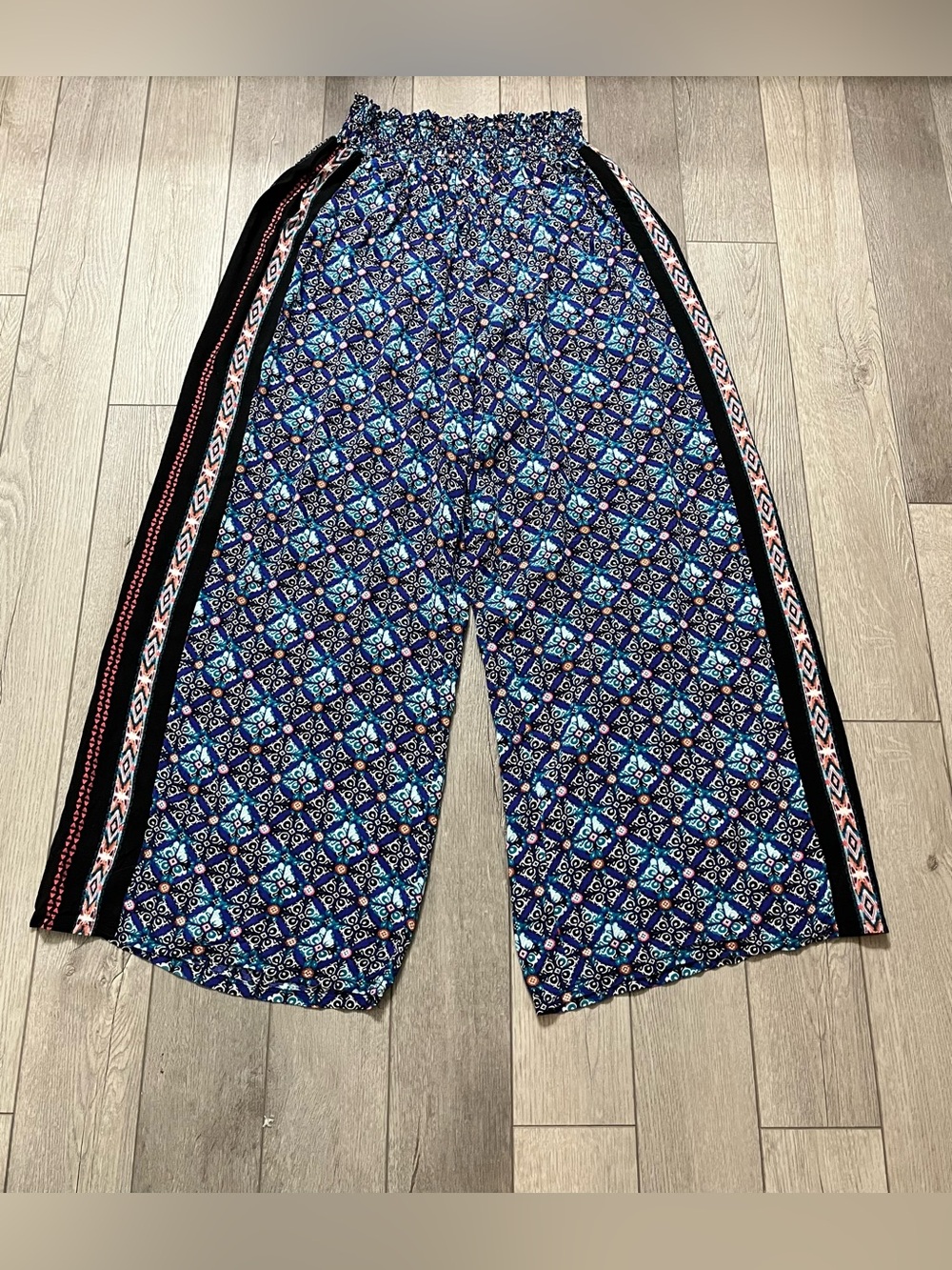 Swim by Cacique  Wide Printed Palazzo Pants in Navy Blue Size 18/20